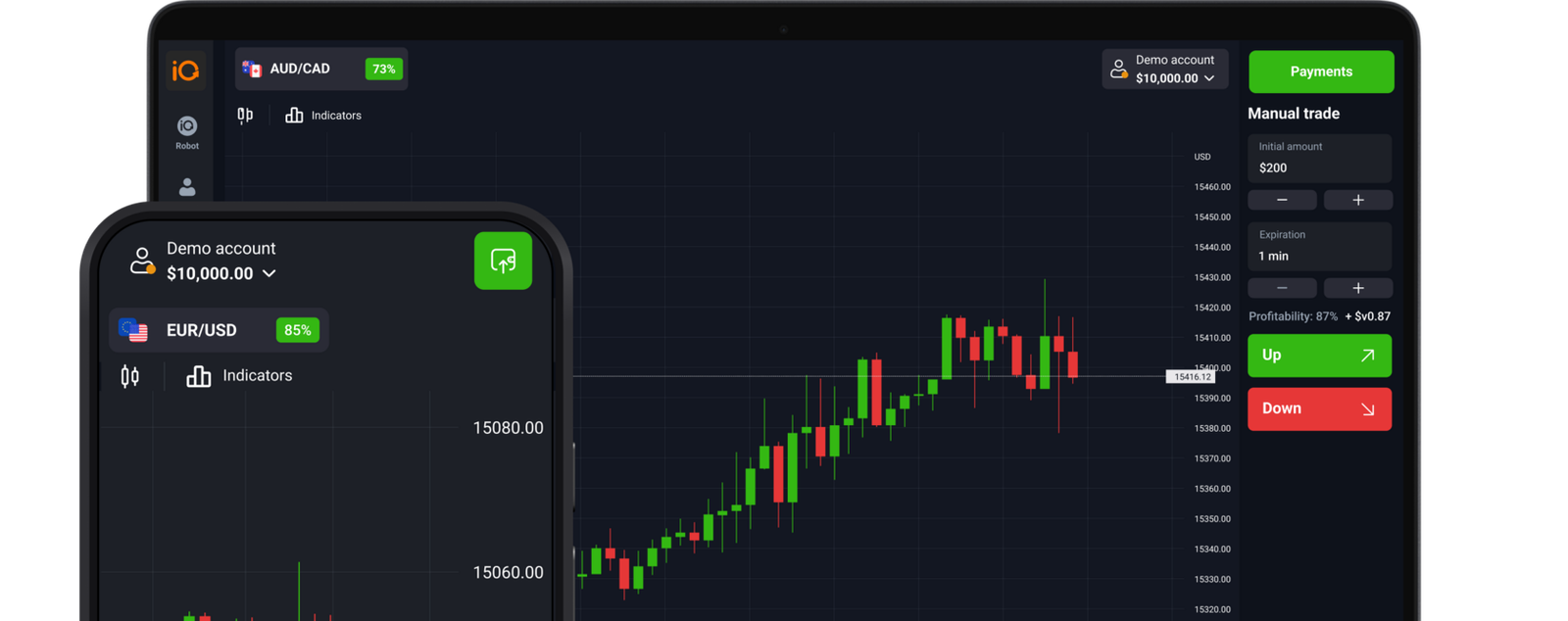 IQ Option / SKY LADDER LLC Platform Feature 2