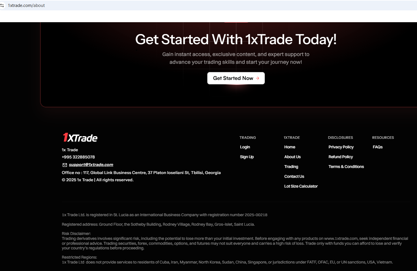1x Trade Ltd. Platform Feature 2